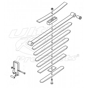 15152632  -  Spring Asm - RH & LH Leaf, Rear 11X Leaf with 2nd Stage (4050 lbs)